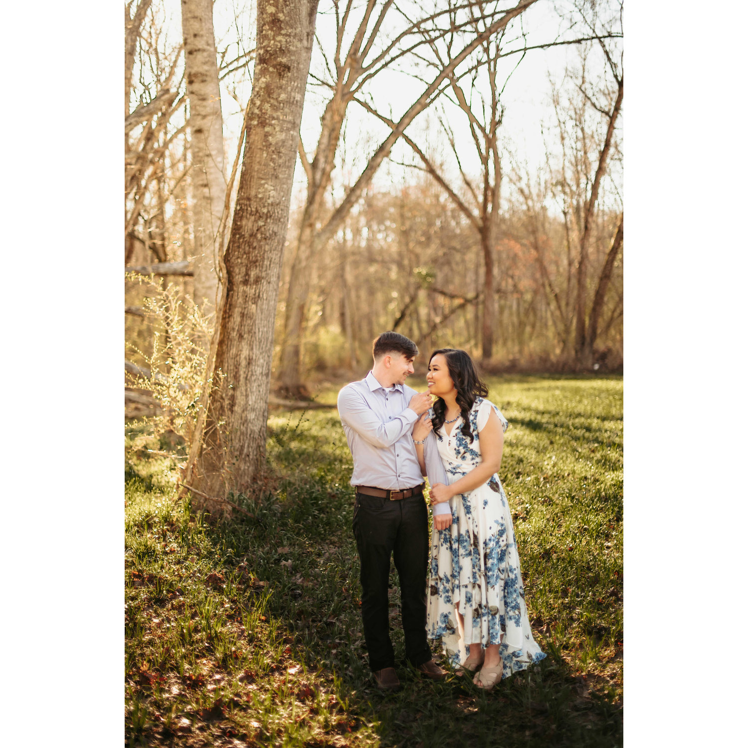 Engagement photos in Columbiana on the Crumpton Quail Farm
