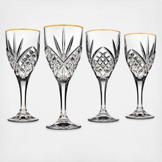 Dublin Banded Wine Goblet, Set of 4