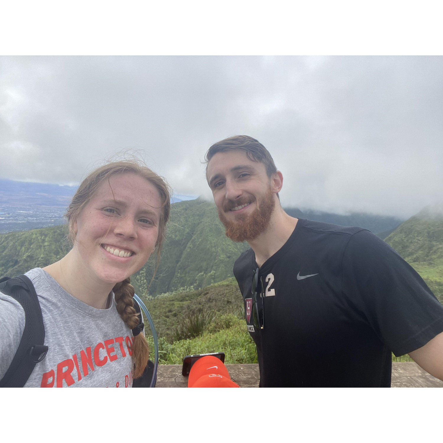Our first hike on our first trip together in Hawaii!