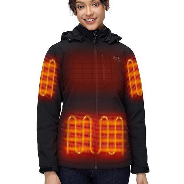 ORORO Women's Dual Control Heated Jacket with 5 Heat Zones (Pocket Heating) (Charger Not Included)