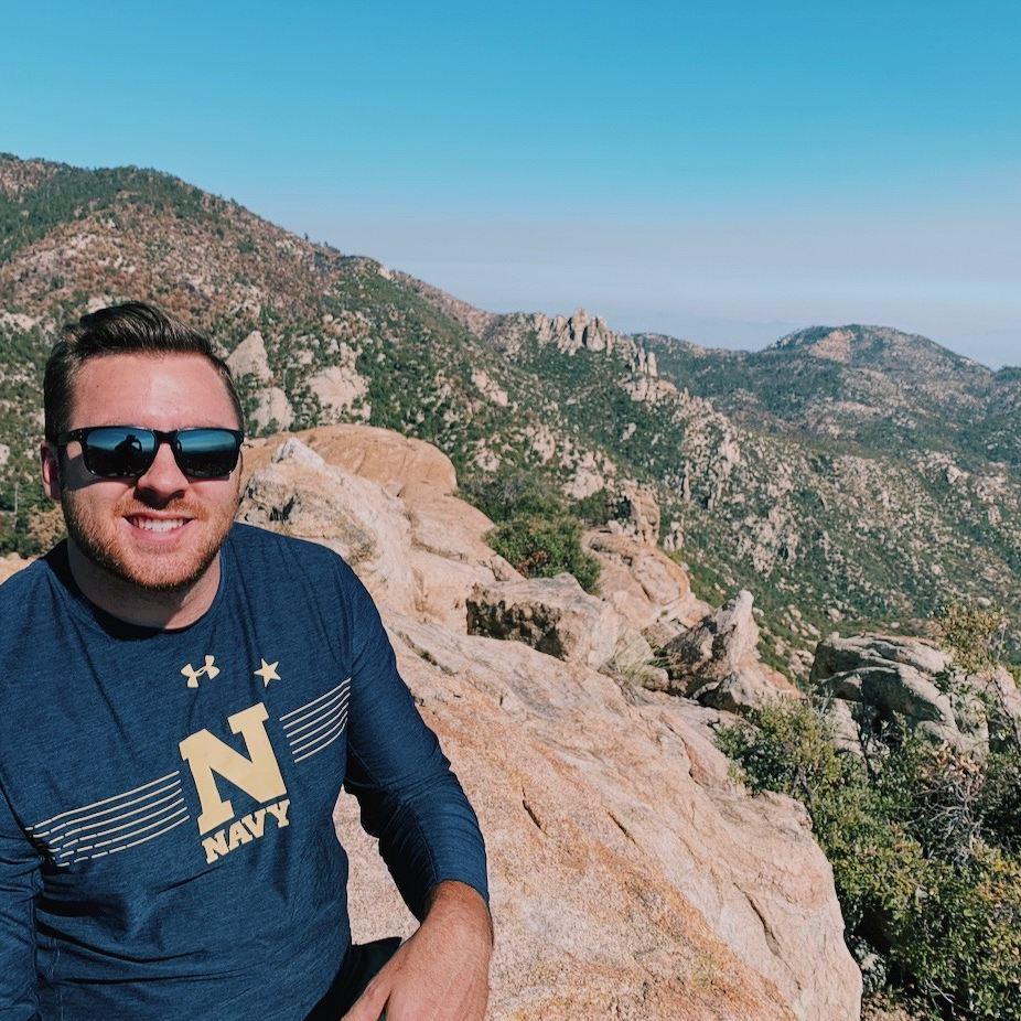 We climbed over rocks for hours to reach the top of this peak in Tucson, Arizona- Colin's hometown!