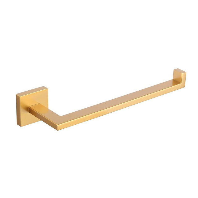 GERZWY Gold Stainless Steel Hand Towel Holder Modern Bathroom Towel Ring Wall Mounted IG1806-BE