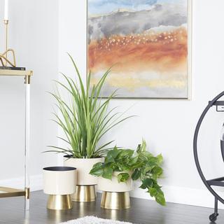 3-Piece Golden Raised Planter Set