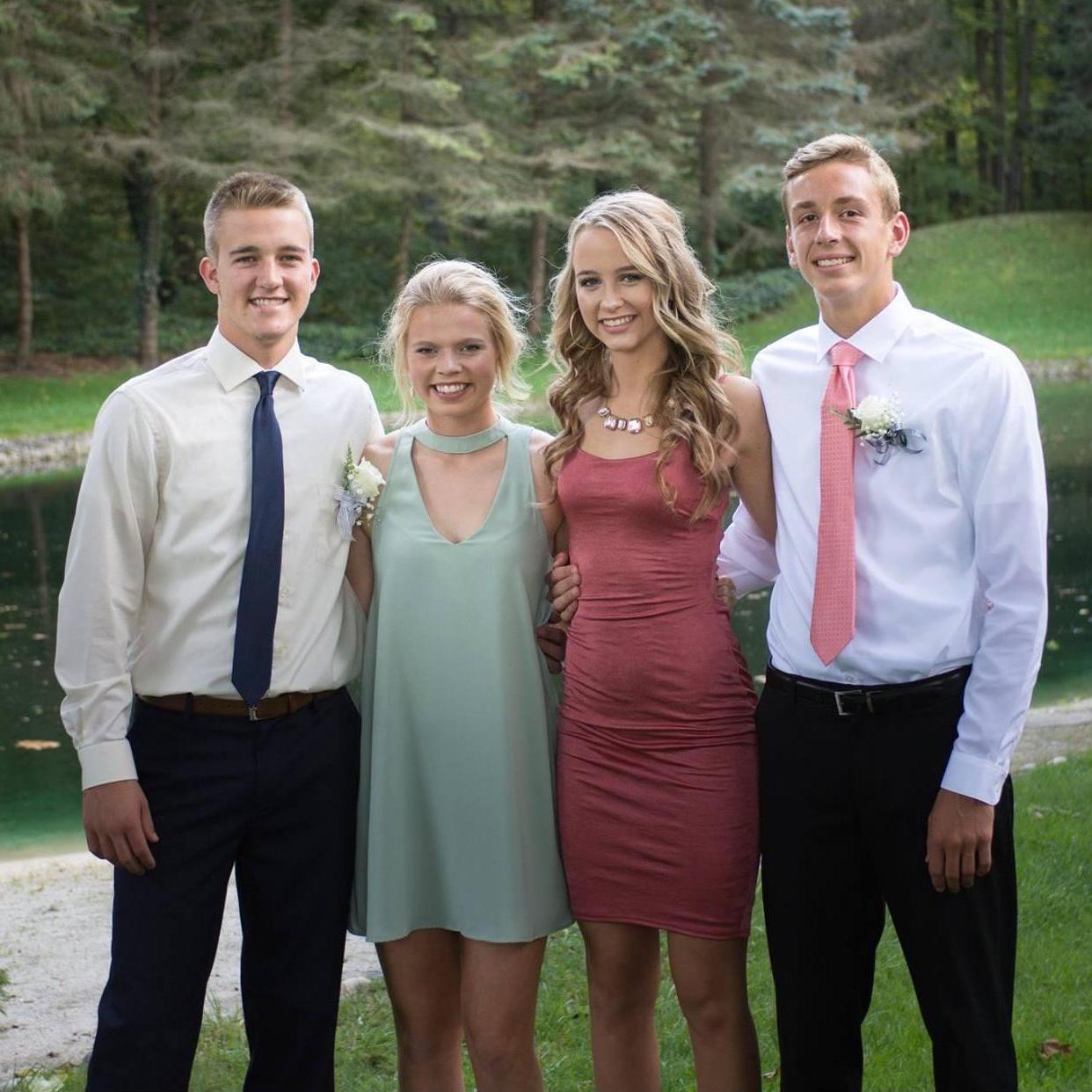 Caden, Hannah, Caitlin, and Joey. Homecoming 2017.