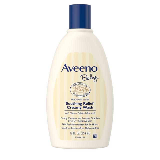 Aveeno Baby Soothing Hydration Creamy Bath Wash, Oatmeal, (Pack of 2)
