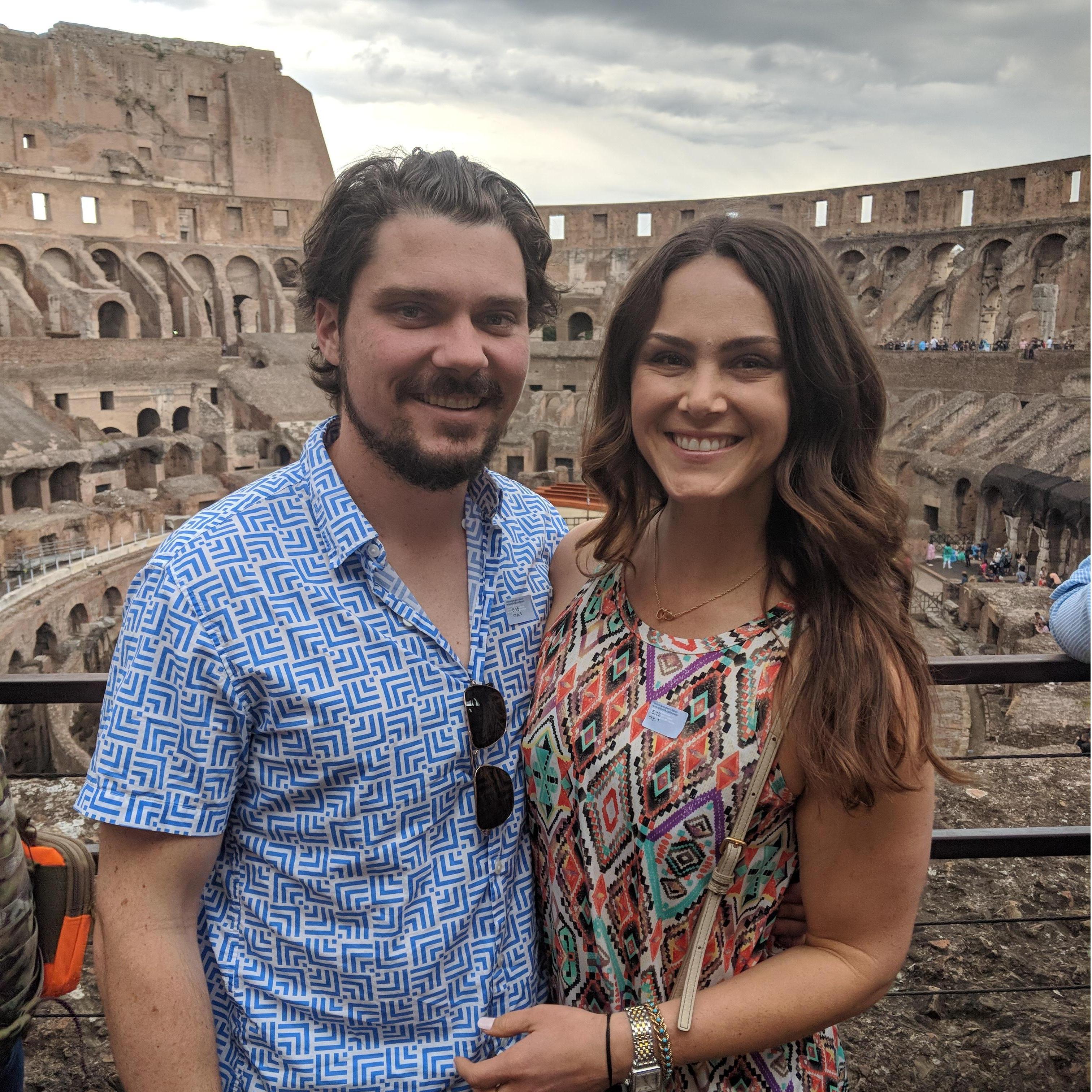 Here we are exploring the Coliseum on one of our first days in Rome!