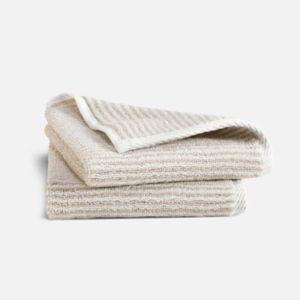 Turkish Cotton Washcloths | Striped Pebble | Set of 2