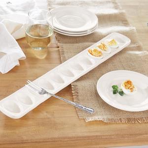 Mud Pie Deviled Egg Tray Set, White