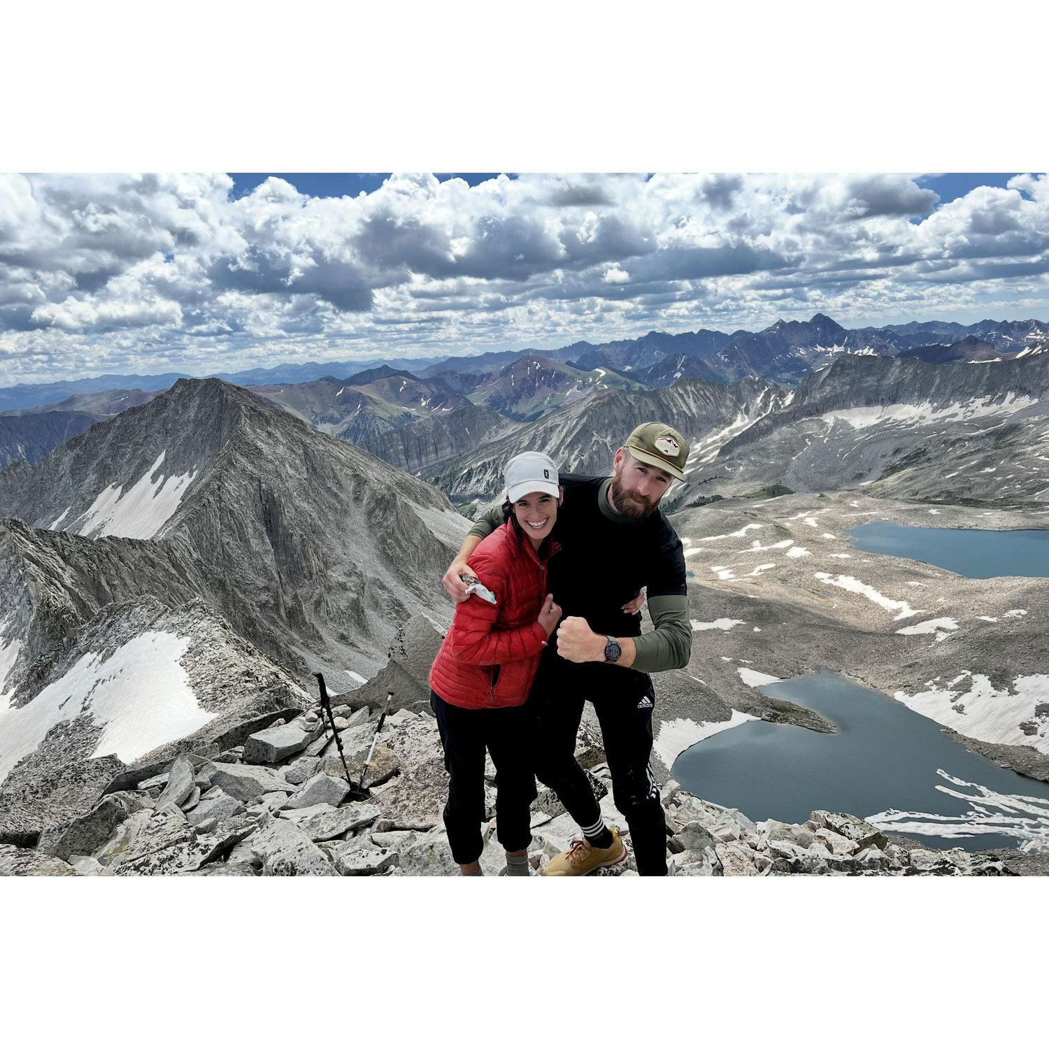 All smiles after Kat has a panic attack due to the crazy exposure on Capitol Peak