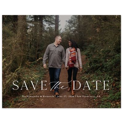 White Wedding Digital Save the Date - Manarola Photo