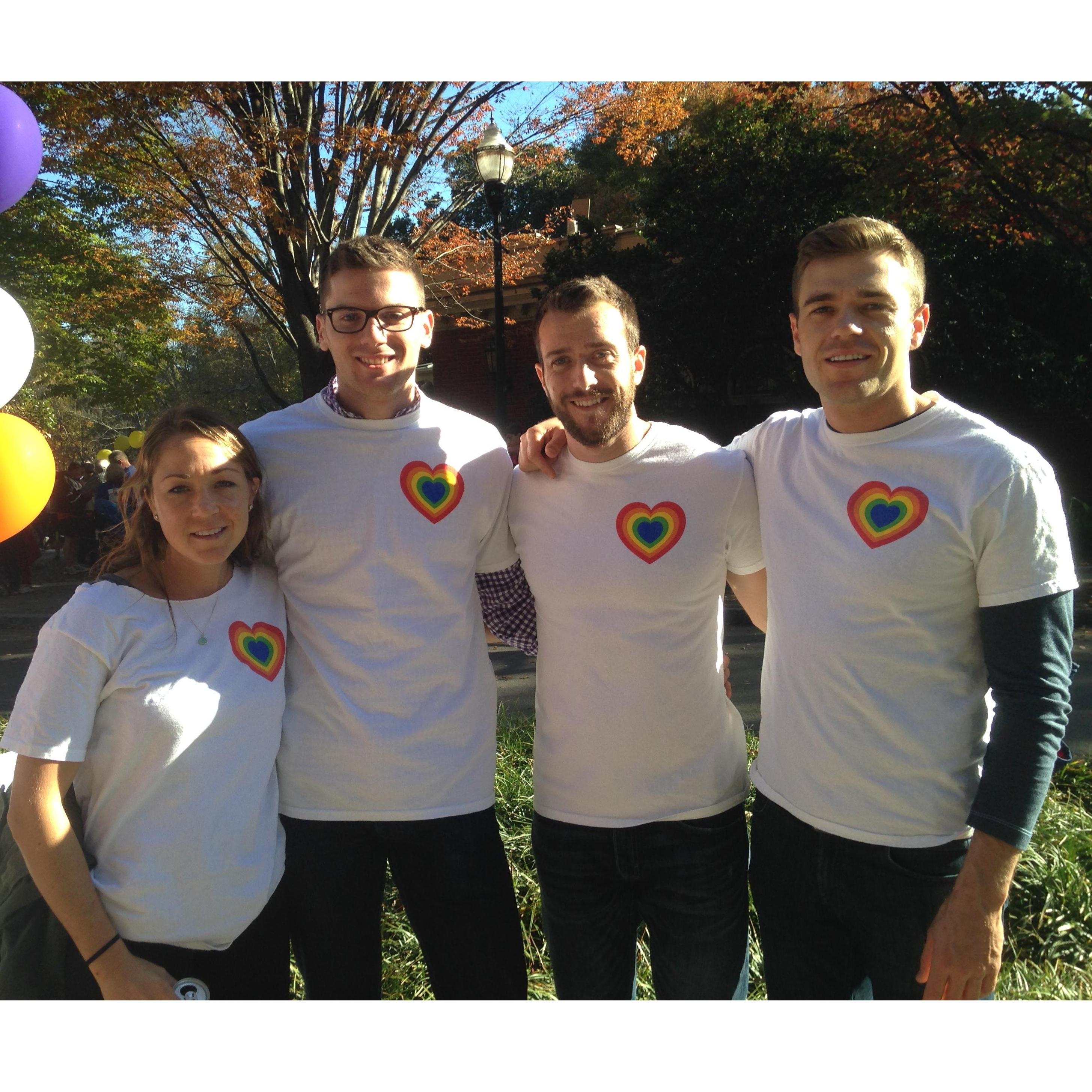 Participating in Atlanta's "Out of Darkness" walk with cousins Meghan and Mike to celebrate the life and love of cousin Caitlin