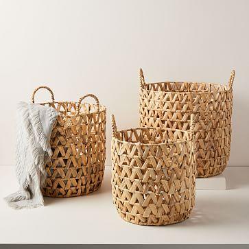 Open Weave Zigzag Baskets