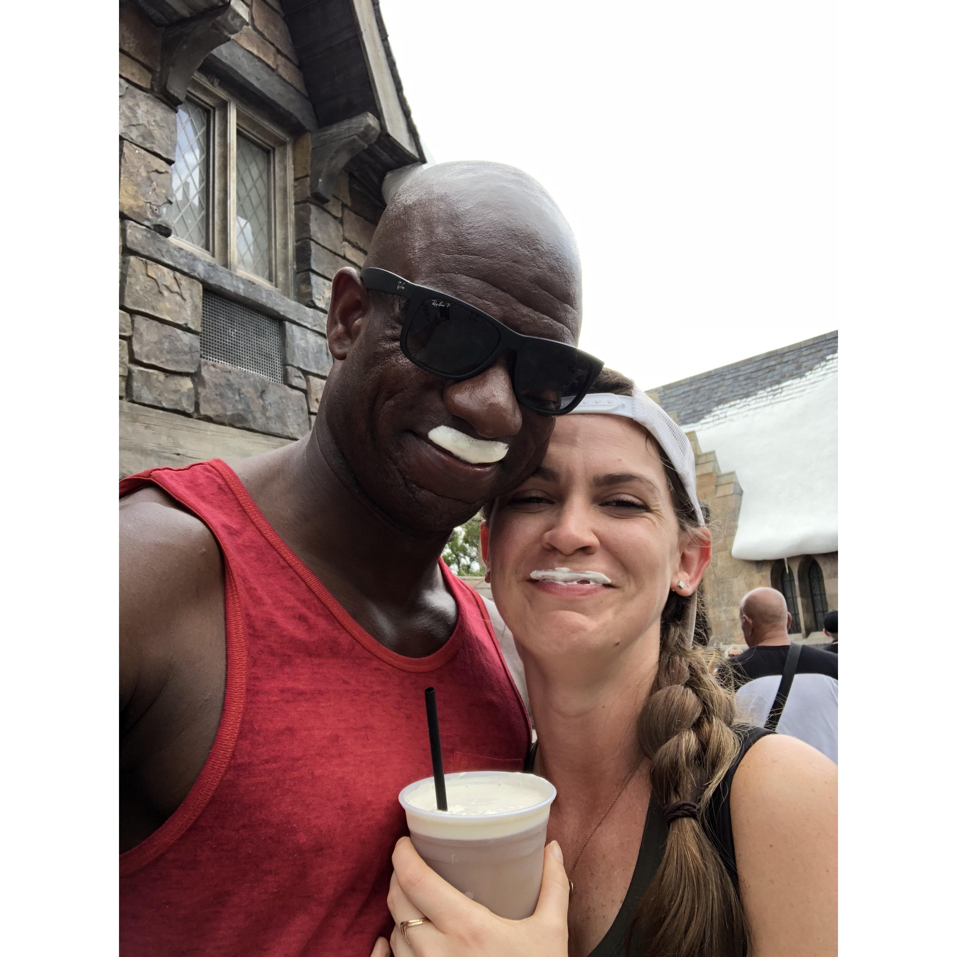 Butterbeer Moustaches at Wizarding World of Harry Potter!