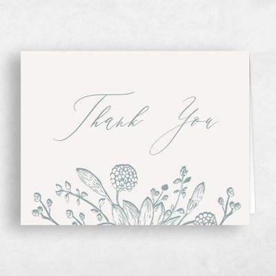 White Country Wedding Thank You - Preciada Landscape
