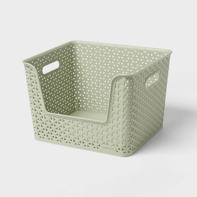 Y-Weave Easy Access Decorative Storage Basket Green - Brightroom™