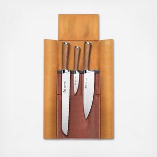 H1 Series 3-Piece Knife Set with Leather Roll