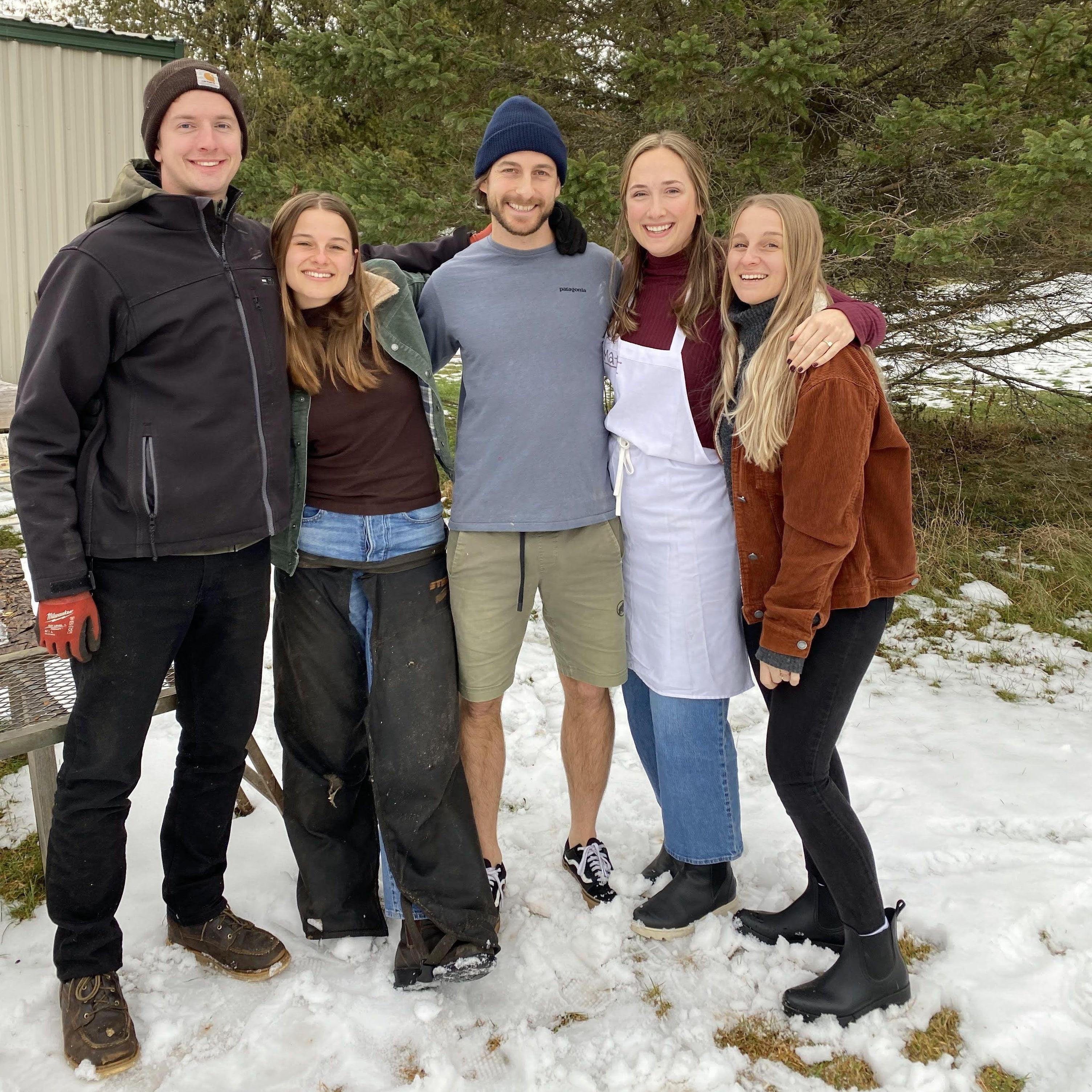 Moments after we got engaged on Thanksgiving! Meanwhile, outside Michael was teaching Renee how to use a chainsaw.
