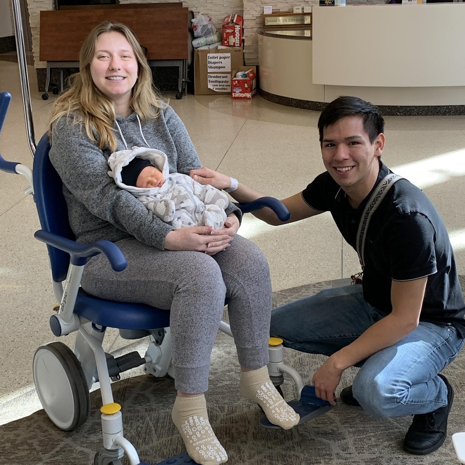 Our last few minutes in the hospital after having Sammy Dean.