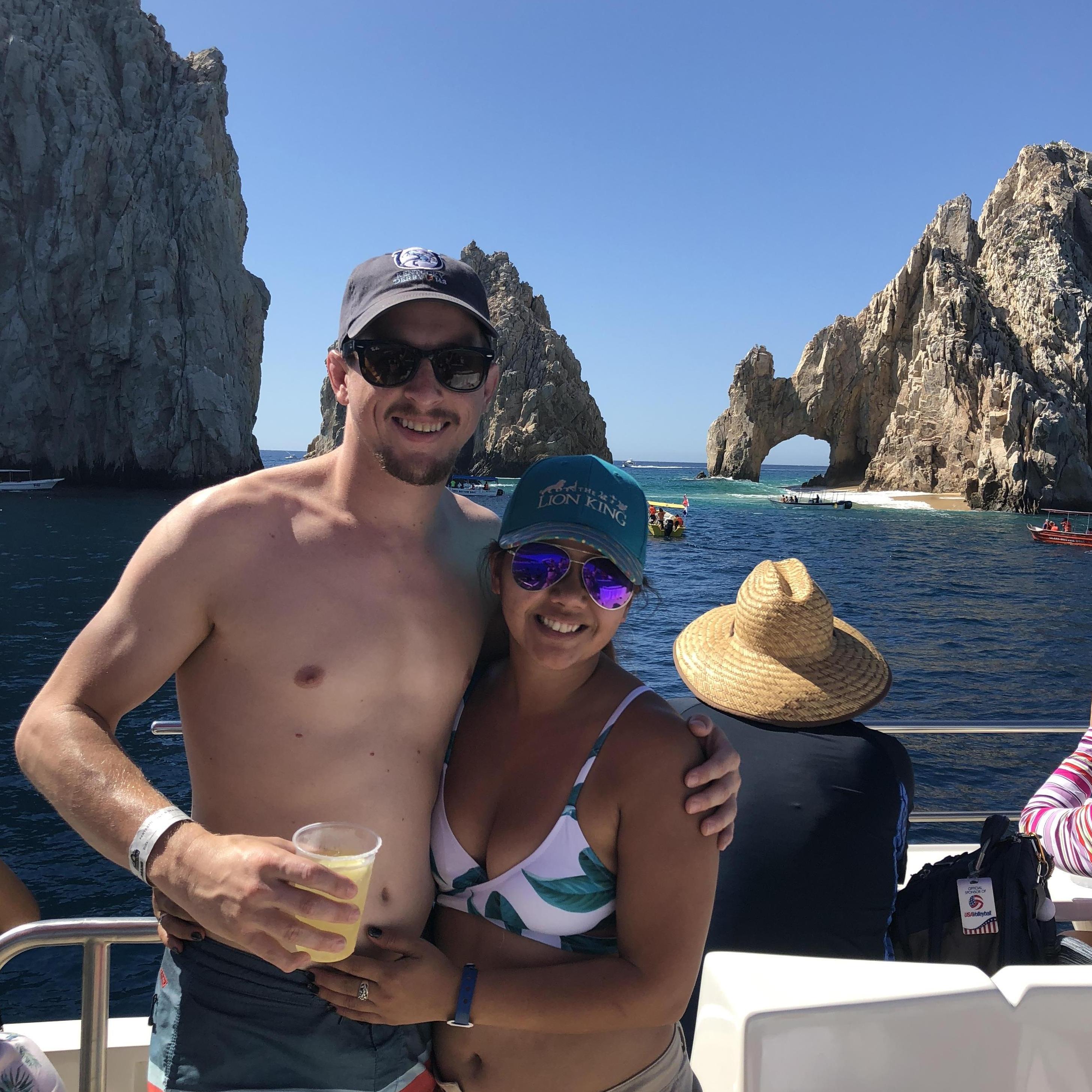 Their first anniversary WITHOUT Halloween costumes - in Cabo!