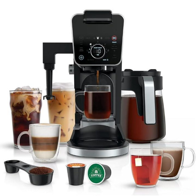 Niinjaa Dual Brew Coffee Maker Pro Specialty Coffee System, Multiple Brew Styles, Built In Frother, Adjustable Reservoir, color Black (modelo CFP 301)