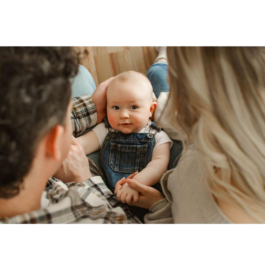 6 month pictures with our pride and joy