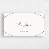 Beige Wedding Place Card - Paltz