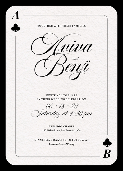 Hearts Classic | Black | Zola Wedding Invitations