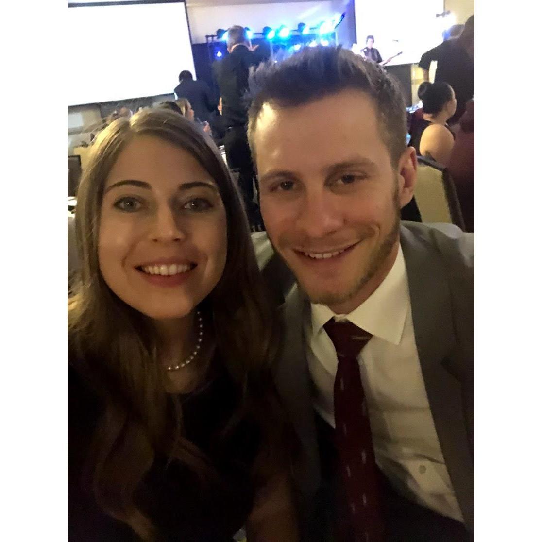 Company holiday party, right before the pandemic