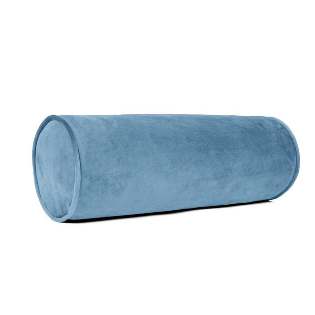 Sherry Kline Velvet Bolster Pillow, Decorative Throw Pillow, (Set of 2), (Bluestone)