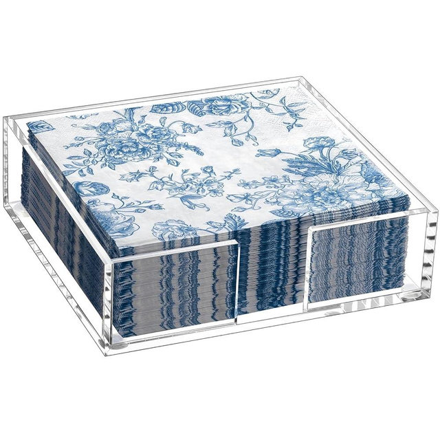 Kordory Acrylic Napkin Holder for Table, Clear Plastic Flat Napkin Holder, Modern Square Paper Napkin Holders for Kitchen, Dinner Table Guest Napkins Holder for Home, Hotel, Restaurant, Bar