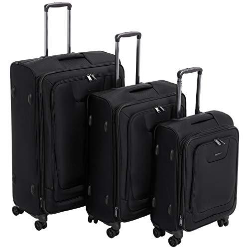 AmazonBasics Premium Expandable Softside Spinner Suitcase Luggage with TSA Lock and Wheels