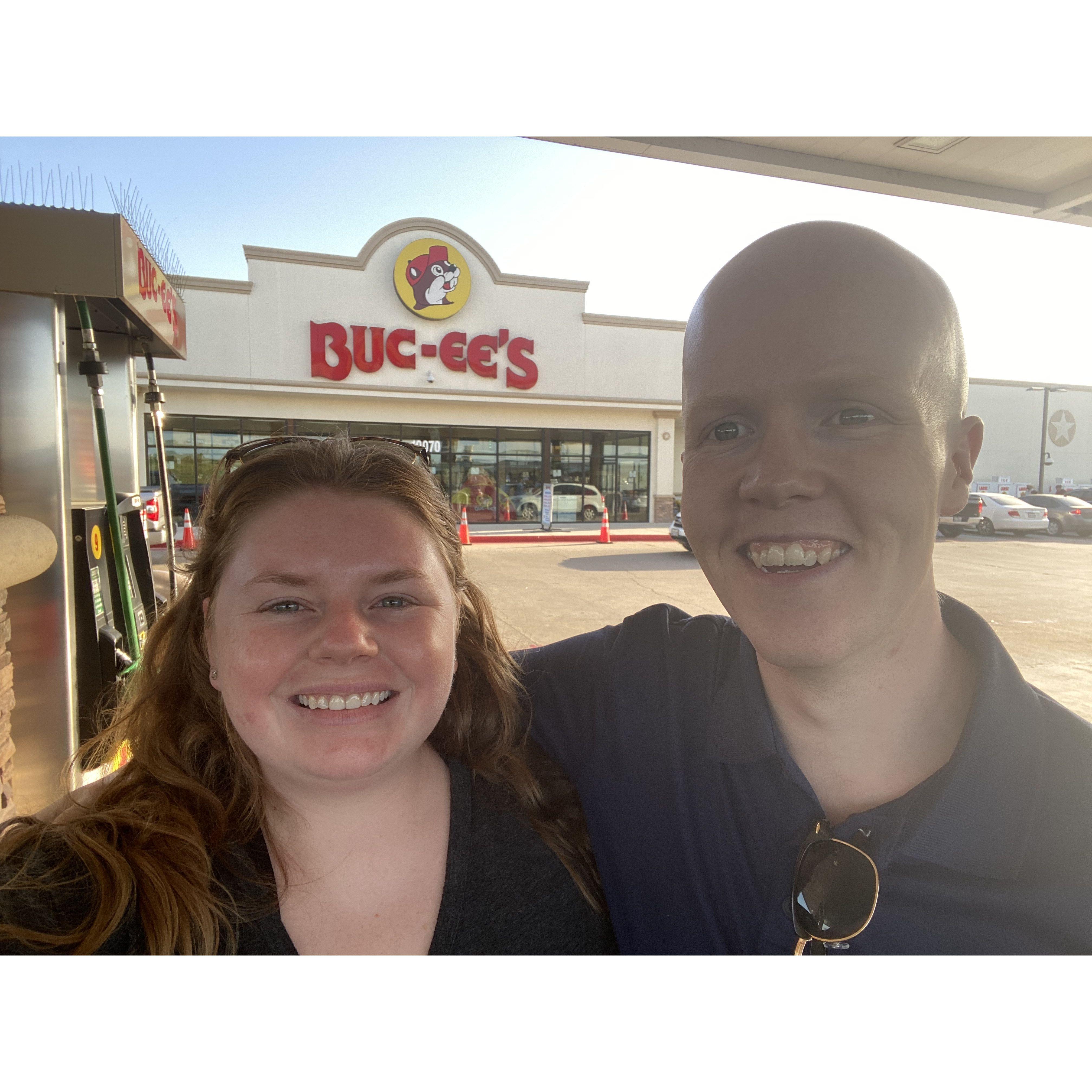 James' first trip to Buc-ees!