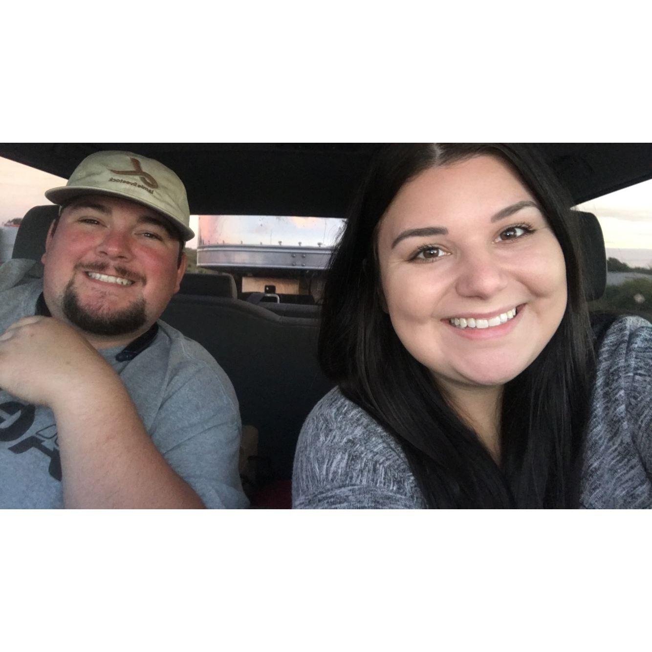Our First Road Trip! I flew from LA to IN to load up a truck & trailer only to drive/ride 16 hours to Florida to deliver pigs with Cody.