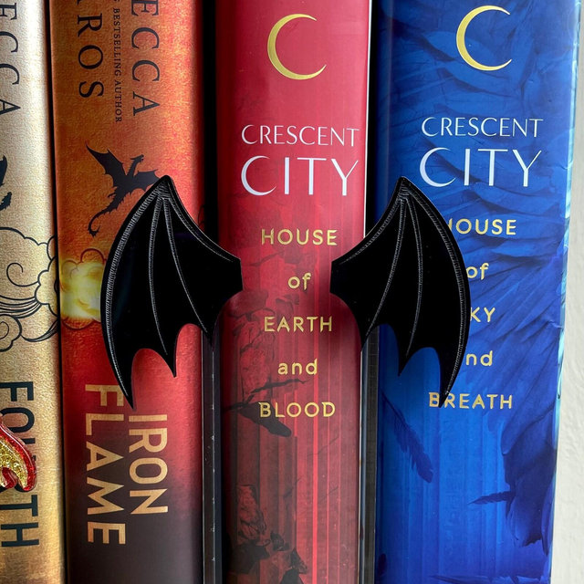 Bat Wings Bookshelf Decor Accessory /Bookish merch/Gift for book lover/Book Nook decoration / Bookshelf Sign /Bookish Decor
