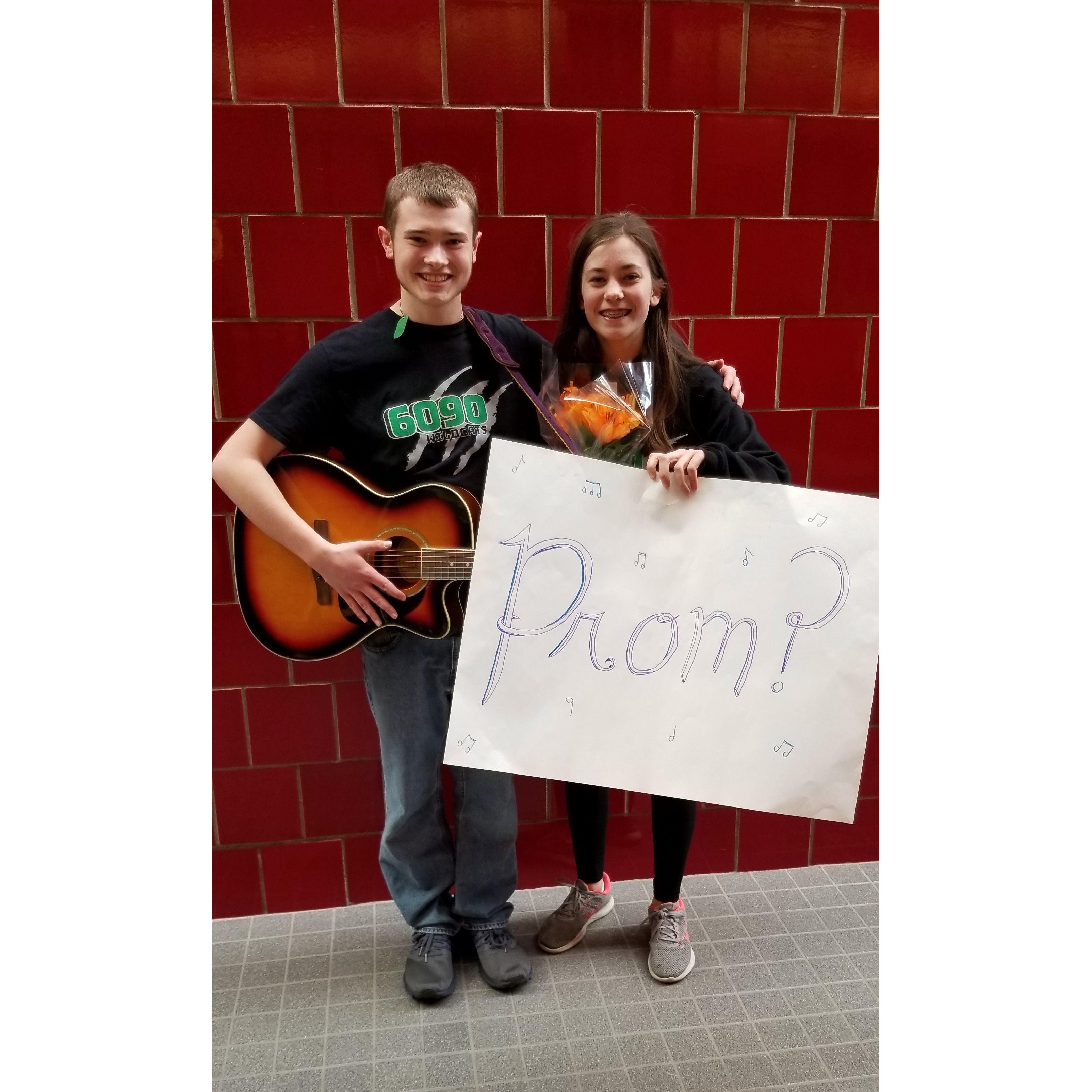 Jordan's Promposal at Michigan State Robotics Competition 2019