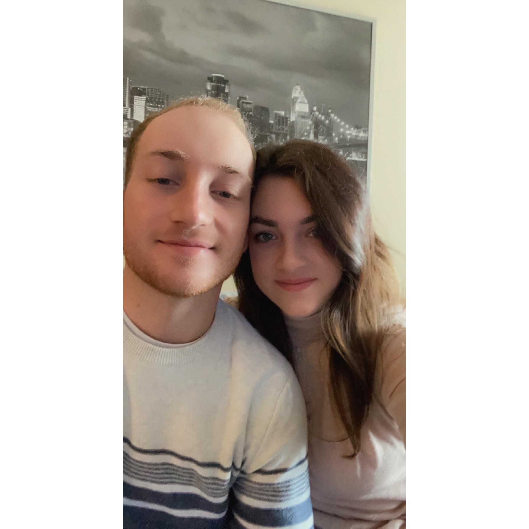 Our first Valentine's Day living together! We moved into our first apartment 11/06/2020! 02/14/2021
