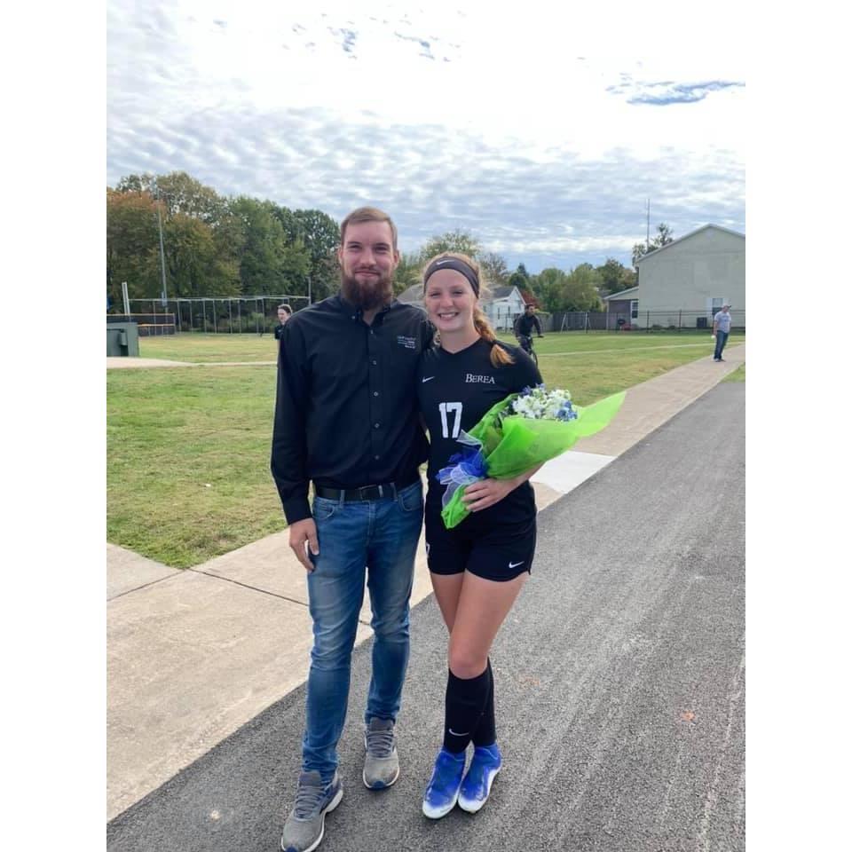 Caroline's college soccer senior day