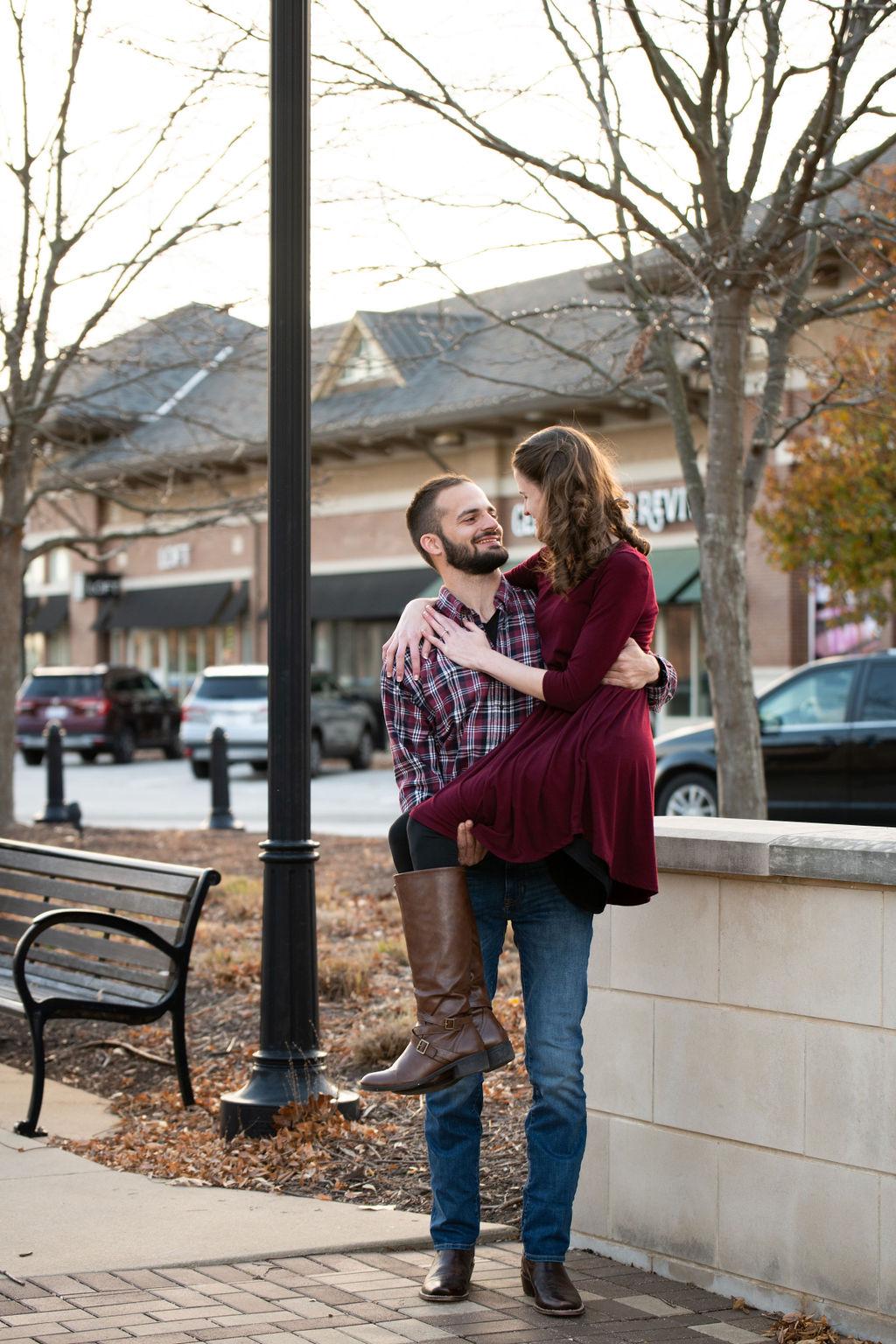 Engagement photos at the Lake Saint Louis Meadows (where we had our first date) done by Gigi Wagner Photography - November 20, 2021