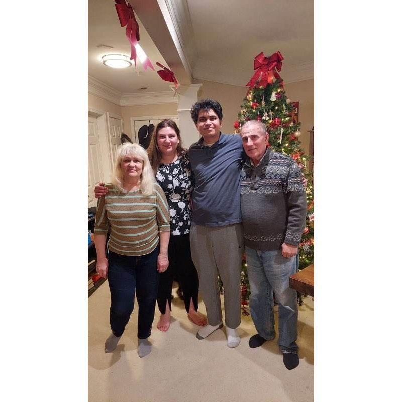 Christmas with her grandparents