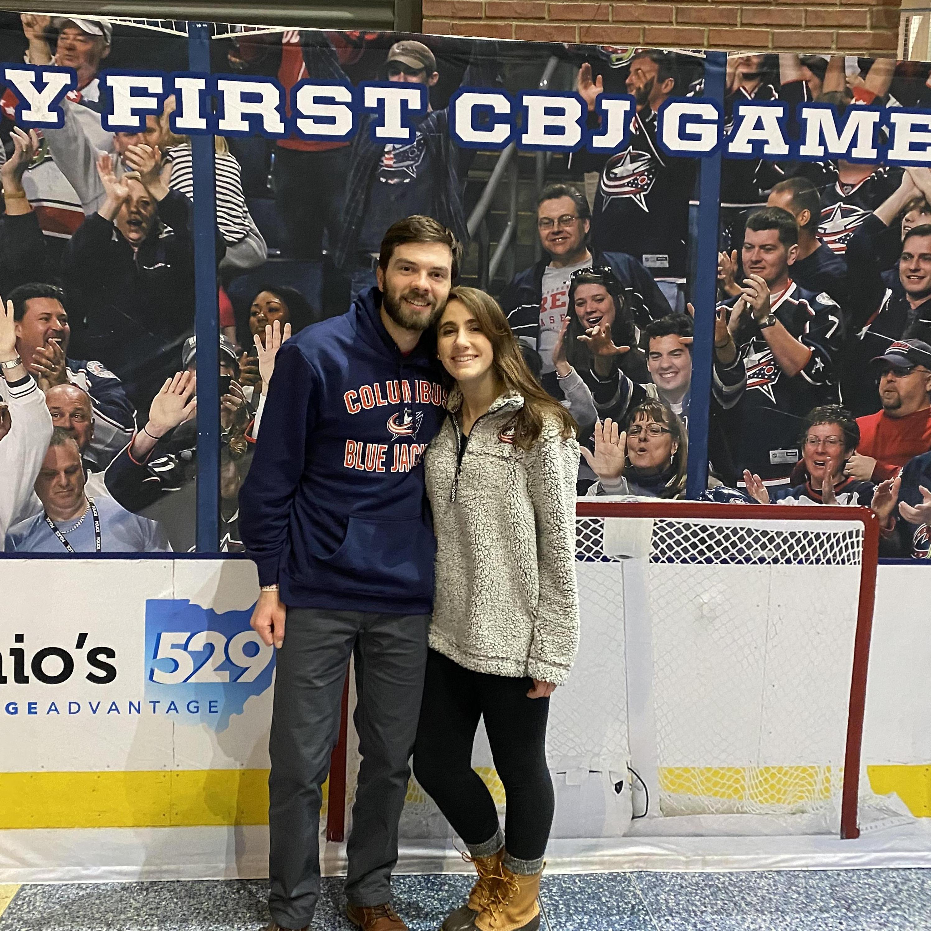 our first CBJ game! 2020 (final score: CBJ 5, NJ 0)