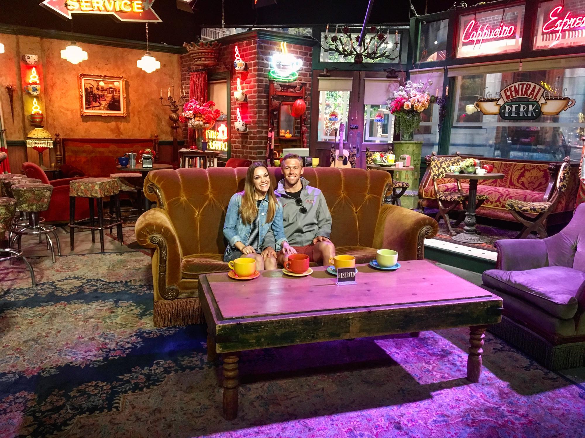 On the set of our favorite TV show, Friends!