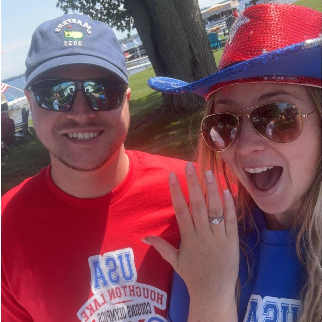 Showing our love for our country over the 4th of July weekend as a newly ENGAGED couple!