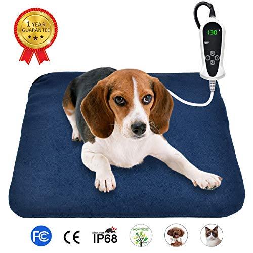 RIOGOO Pet Heating Pad, Electric Heating Pad for Dogs and Cats Indoor Warming Mat with Auto Power Off