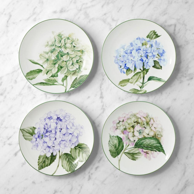 Hydrangea Salad Plates, Set of 8
