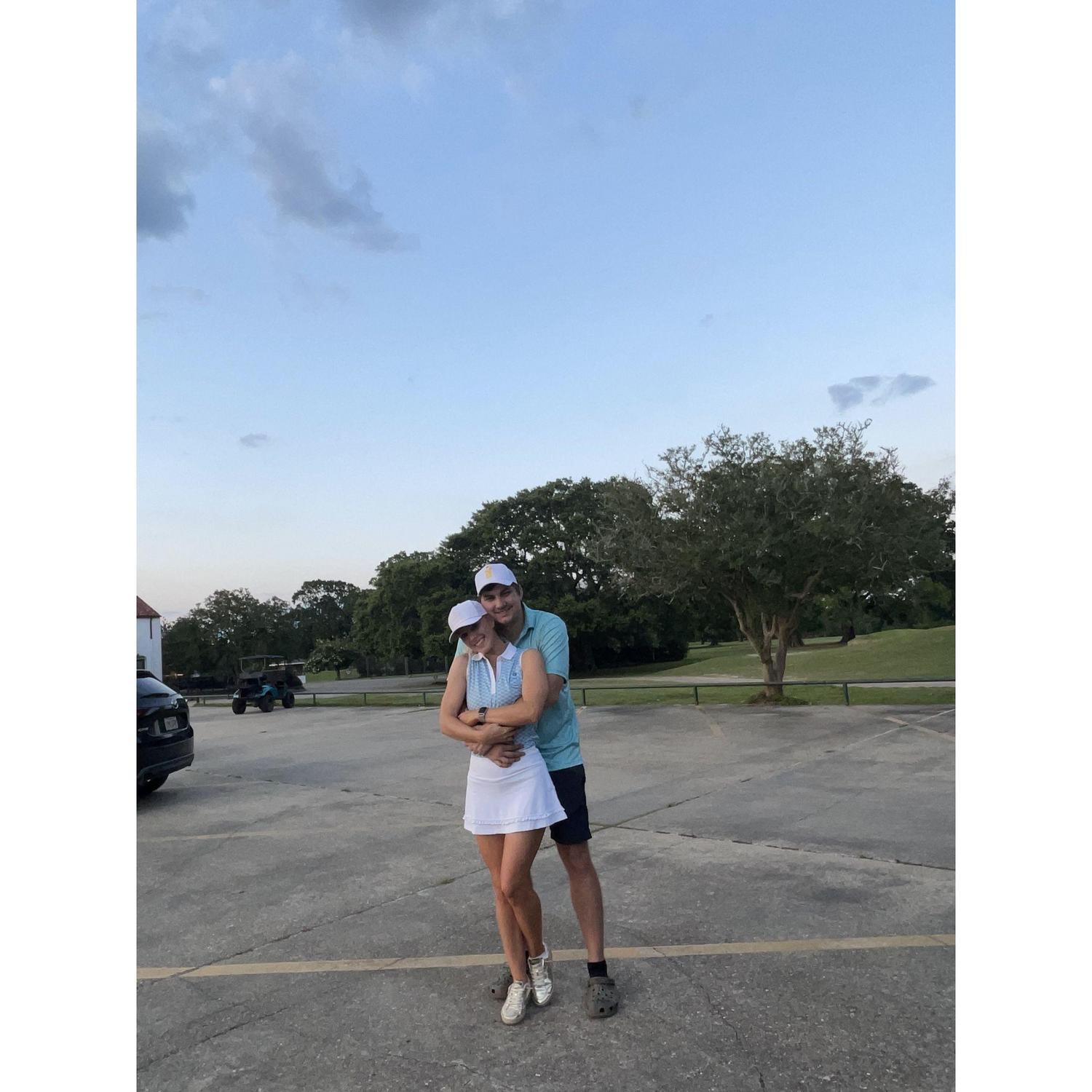 Anna's first time playing 18 holes!