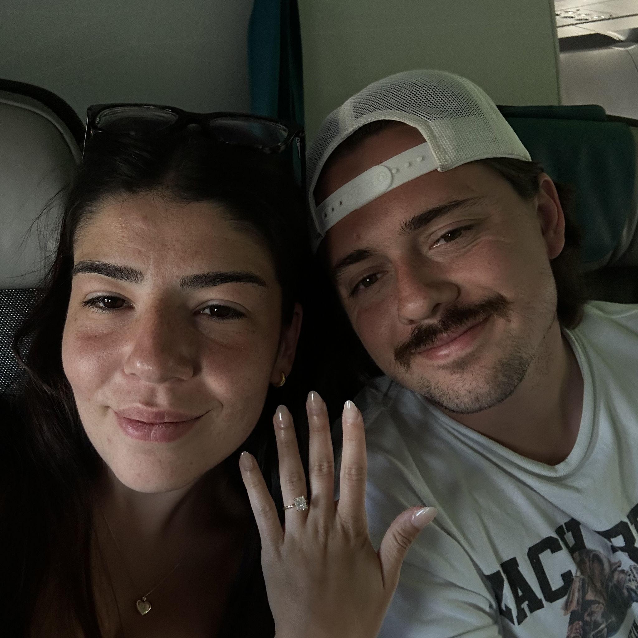 we always take pictures on planes, but this one was special