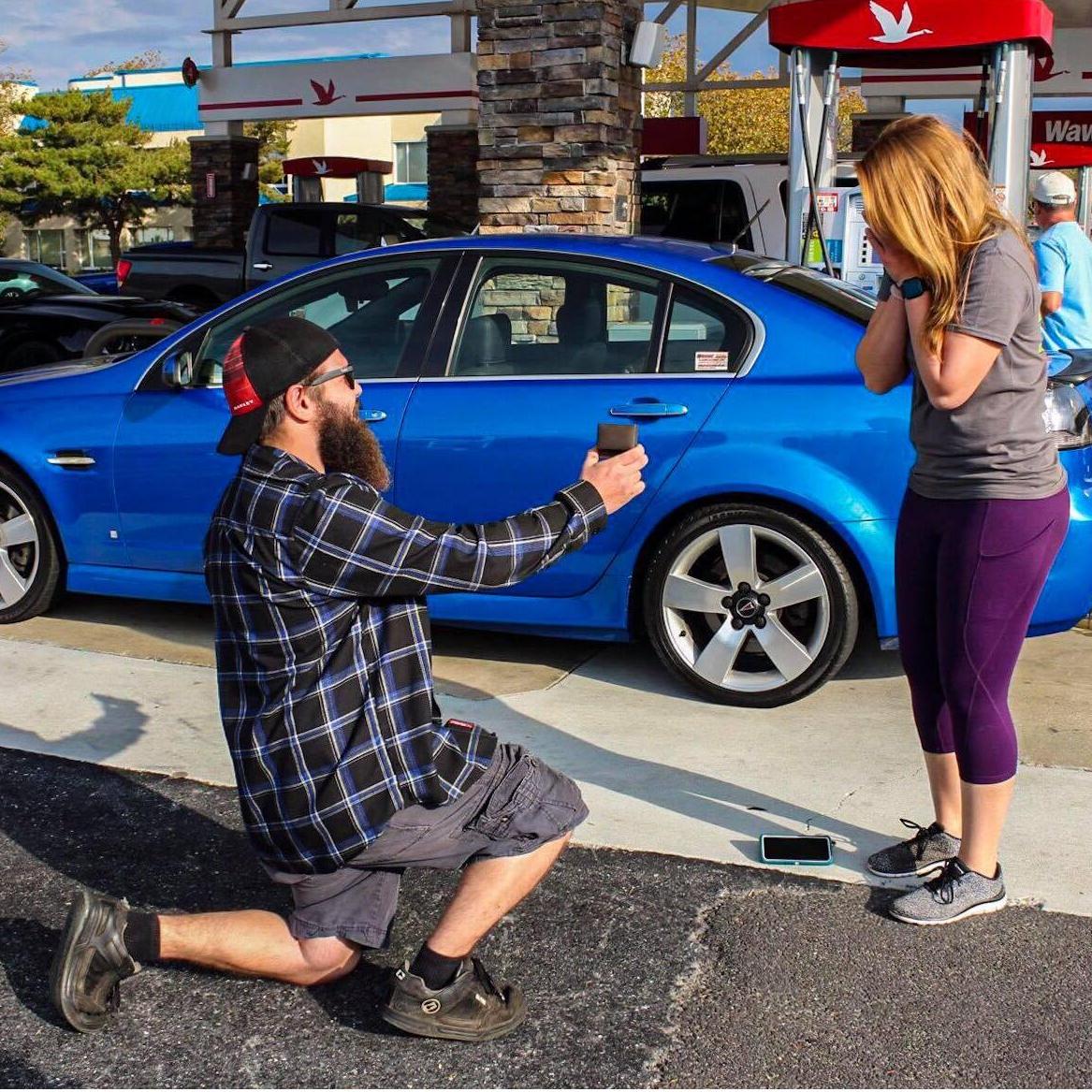 The actual engagement - Deanna was COMPLETELY caught off guard