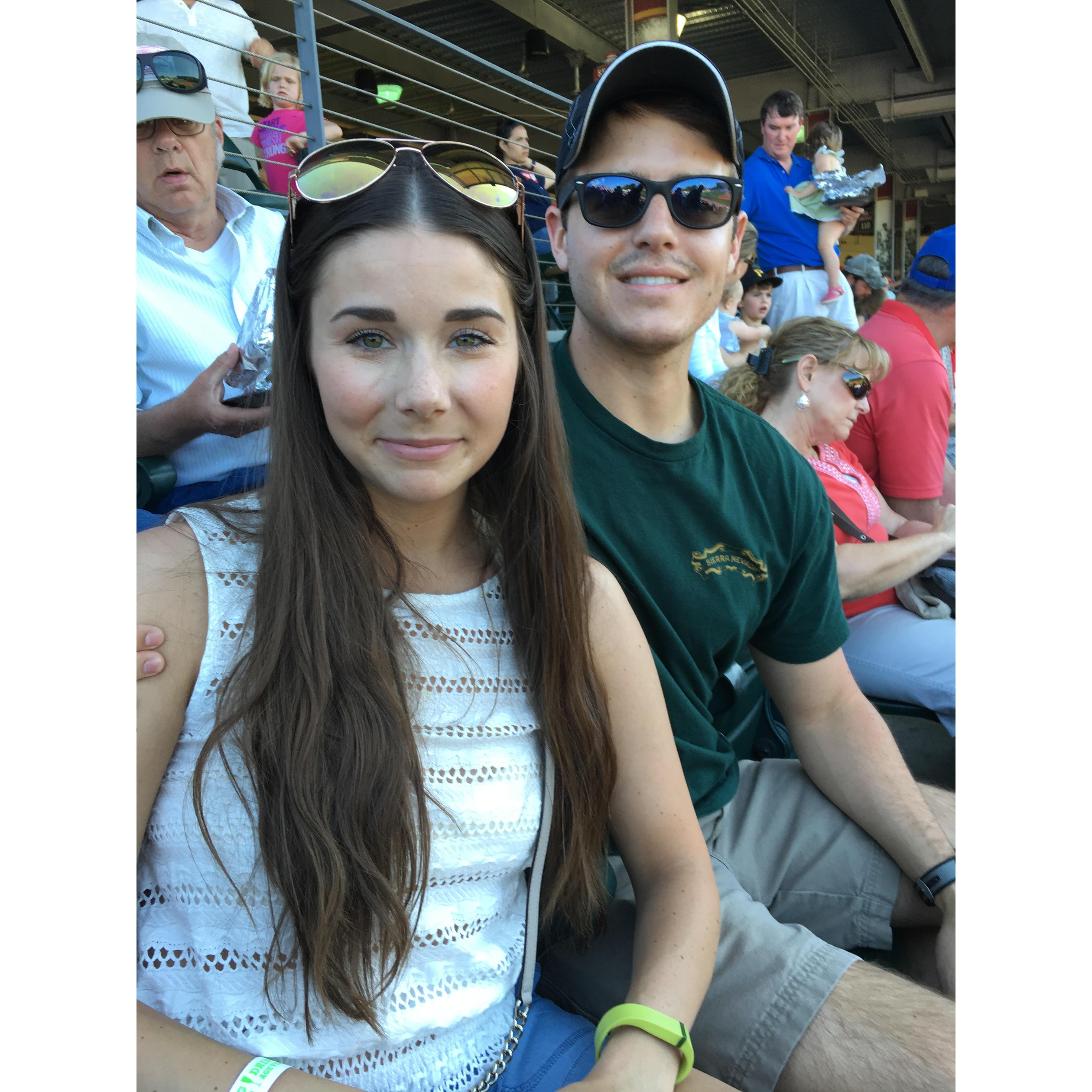 Thrilling minor league baseball game.