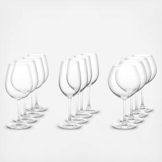 Marquis By Waterford Vintage Assorted 12-Piece Wine Glass Set