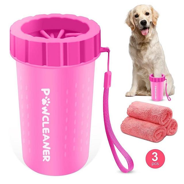 Comotech Dog Paw Cleaner, Dog Paw Washer, Paw Buddy Muddy Paw Cleaner, Pet Foot Cleaner for Small Medium Breed Dogs (with 3 absorbent towel)